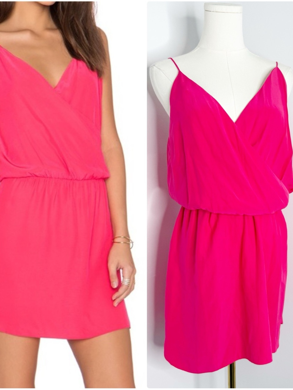 Amanda Uprichard 100% Silk Wrap Dress Pink Small NWT Revolve